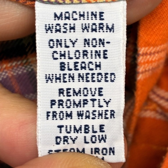 Ralph Lauren Button Down Shirt Men's Large Orange Plaid Long Sleeve Preppy - Picture 6 of 11